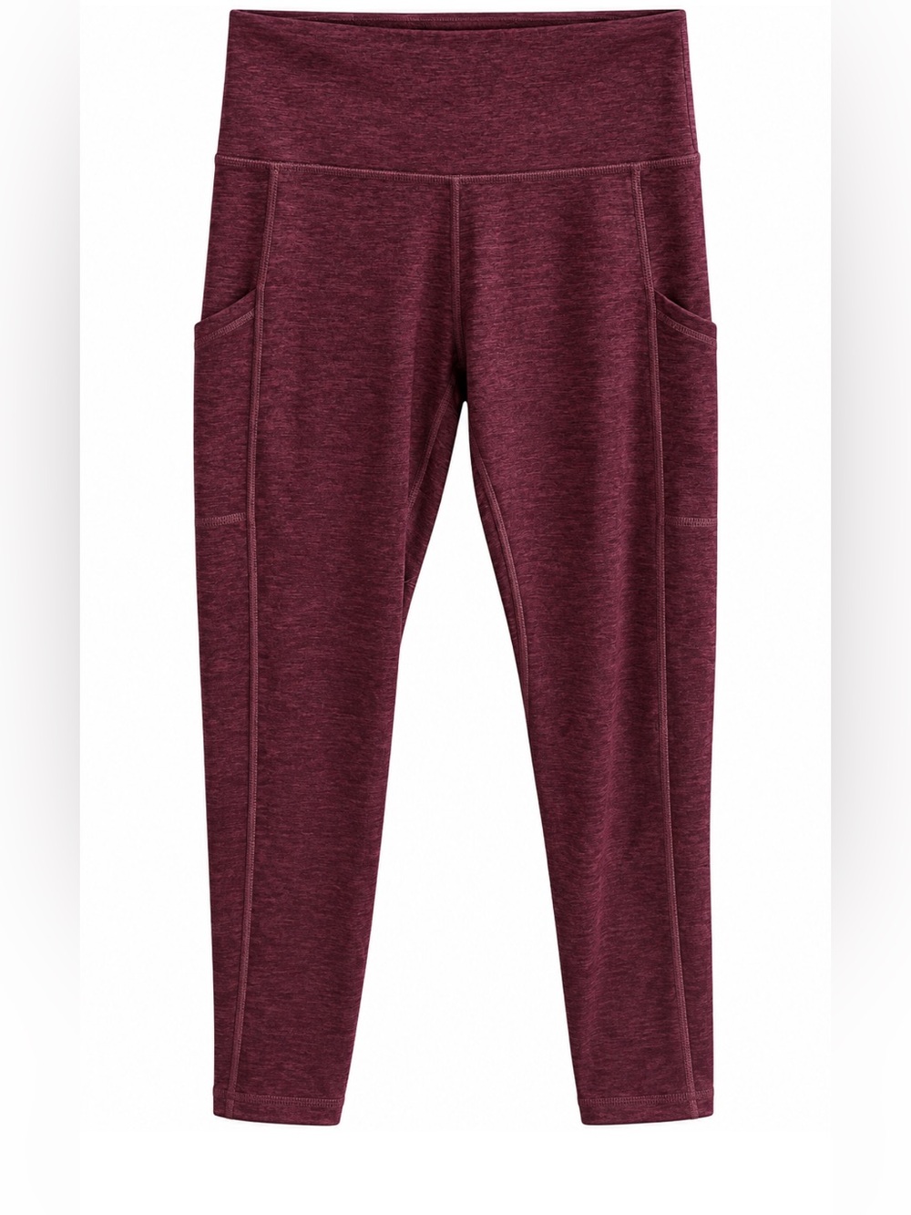 Aerie Burgundy High-Waist Leggings Yoga Pants with Side Pockets
